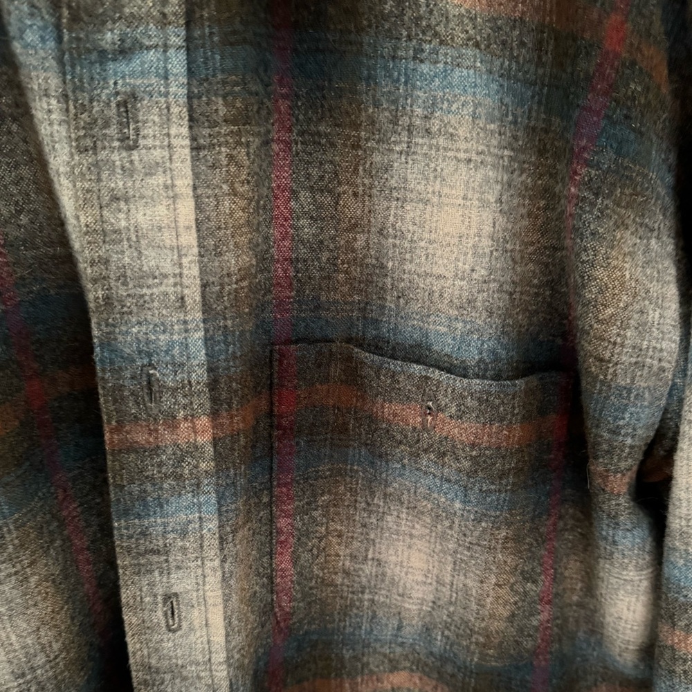 Pendleton Wool Single Pocket Button Down Flannel … - image 3